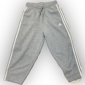 Adidas Women's Essentials 3-Stripes Tapered Fleece Sweatpants Gray